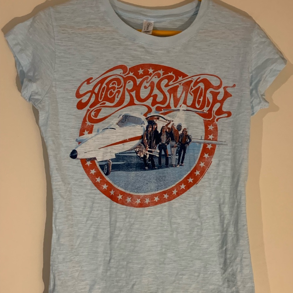 Aerosmith Band Photo Ladies Fitted T-Shirt - XL
